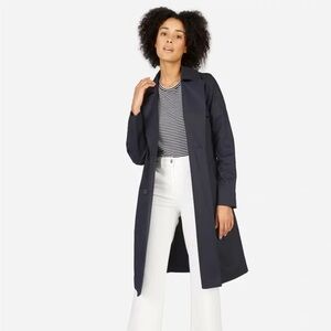 Everlane Drape Trench Coat XS navy